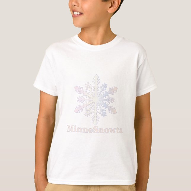 T-shirt MinneSnowta avec flocon de neige (Devant)