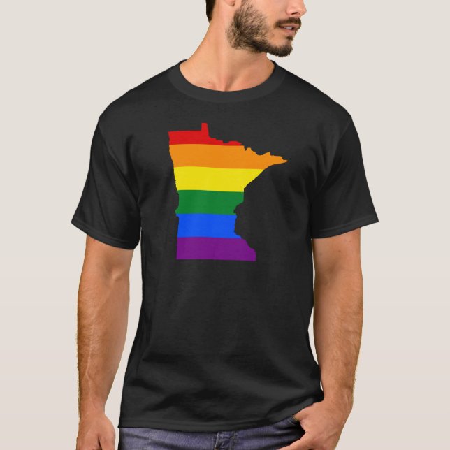 T-shirt Minnesota arc-en-ciel (Devant)