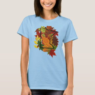 T-shirt Minnesota automne Feuilles automne couleurs