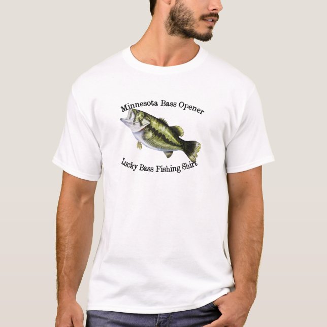 T-shirt Minnesota Bass Opener Lucky Bass Fishing (Devant)
