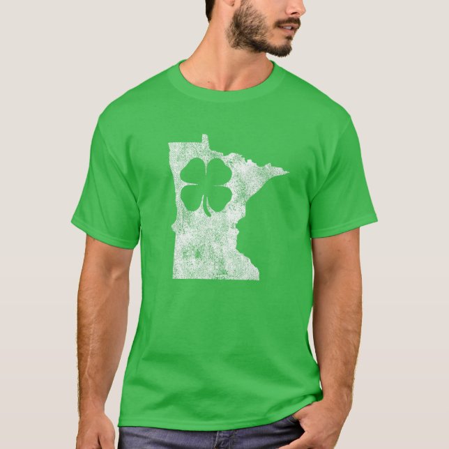 T-shirt Minnesota Cadeau St. Patrick's Day Shamrock Clover (Devant)