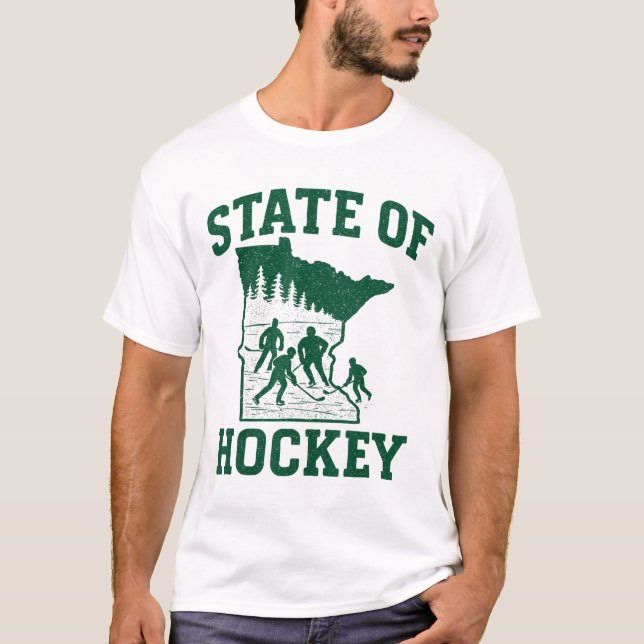 T-shirt Minnesota - État de Hockey _1  (Devant)