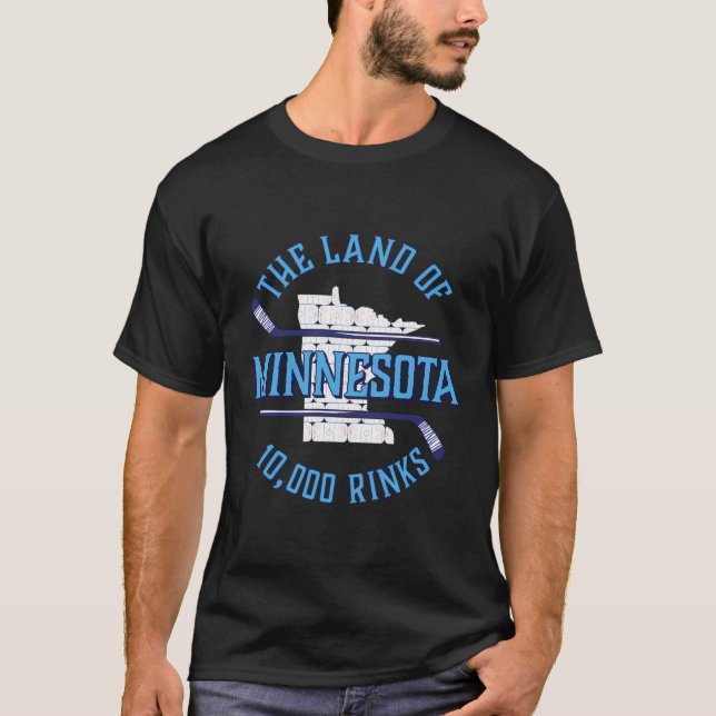 T-shirt Minnesota Le Pays De 10 000 Rinks - Cadeau De Hock (Devant)