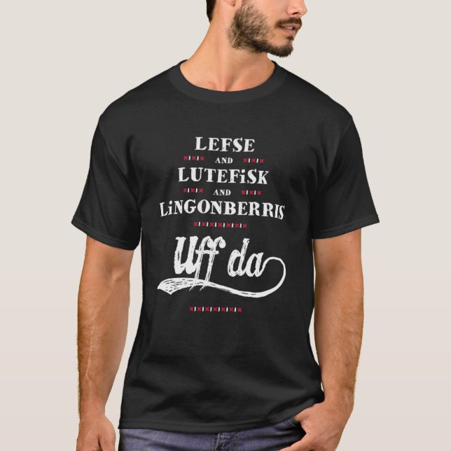 T-shirt Minnesota Lefse Uff Da Vintage (Devant)