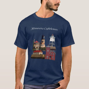T-shirt Minnesota Lighthouses chemise en lettrage blanc