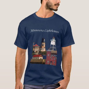 T-shirt Minnesota Lighthouses chemise en lettrage blanc