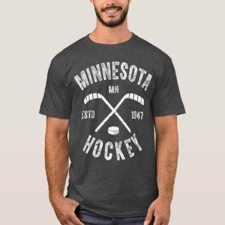 T-shirt Minnesota MN Sport Amateurl'État du hockey Rétro H