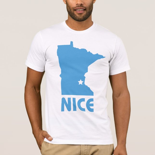 T-shirt Minnesota Nice drôle Bella Canvas Fabriqué T (Devant)