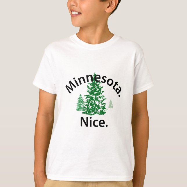 T-shirt Minnesota Nice. Point ! (texte noir) (Devant)