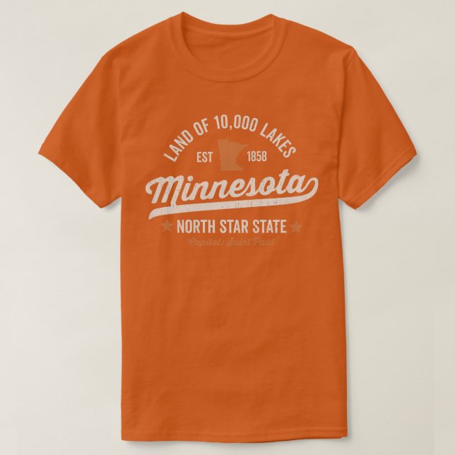 T-shirt Minnesota Terre de 10000 Lacs (Design devant)
