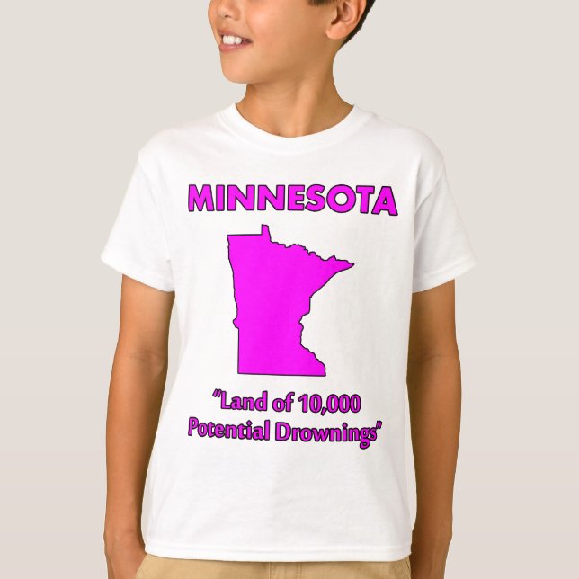 T-shirt Minnesota - Terre de 10 000 noyades potentielles (Devant)