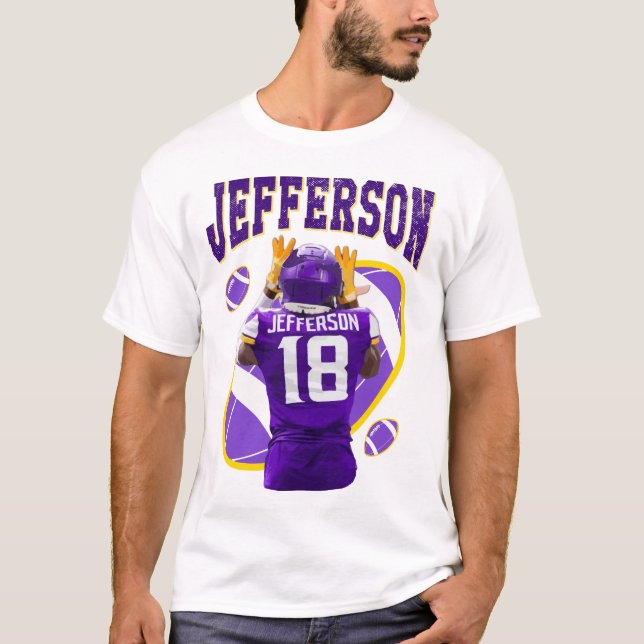 T-shirt Minnesota Vikings Jefferson Jersey NFL Football (Devant)