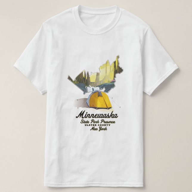 T-shirt Minnewaska State Park New York Travel poster. (Design devant)
