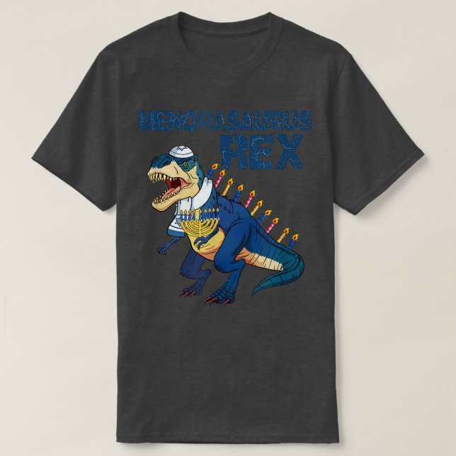 T-shirt Minorasaurus Rex T Rex Dinosaur Hanoukka Chanukah (Design devant)