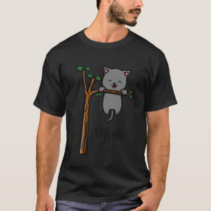 T-SHIRT MINOU CHAT DANS L'ARBRE