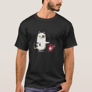 T-shirt Minou Miaou Beurk Personnes Chat Noir Minou Amour