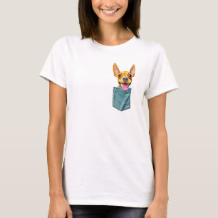 T-shirt Minpin dans le poche miniature pinscher min pin ch