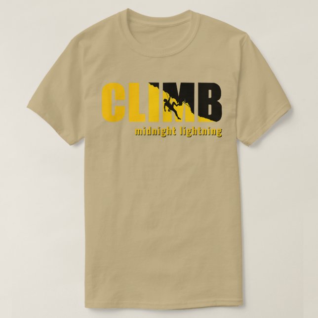 T-shirt MINUIT ÉCLAIRAGE Bouldering Rock Escalade (Design devant)