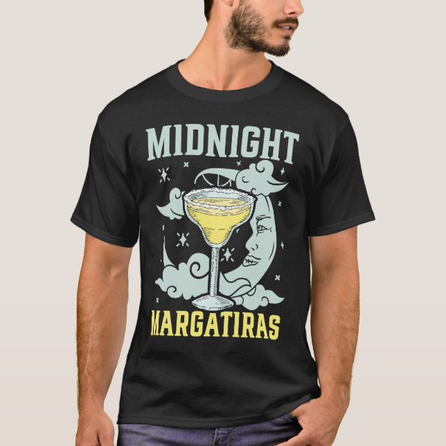 T-shirt Minuit Margaritas Alcool Boisson Cocktail (Devant)