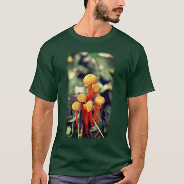 T-shirt Minuscule Champignons Orange Nature (Devant)