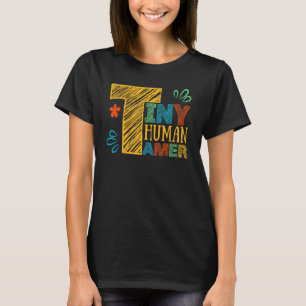 T-shirt Minuscule Cool de tamer humain Enseignants Colorfu