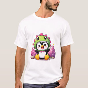 T-shirt Minuscule pingouin en costume de dinosaure adorabl