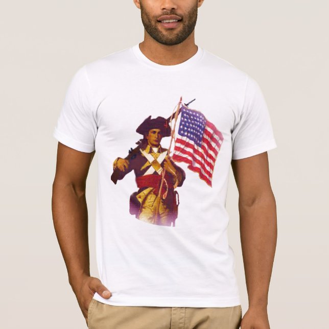 T-SHIRT MINUTEMAN AVEC LE DRAPEAU (Devant)