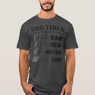 T-shirt Minuteur de barbecue pour papas, boisson à la bièr