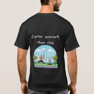 T-shirt Minutieux guerrier Yoga NOIR