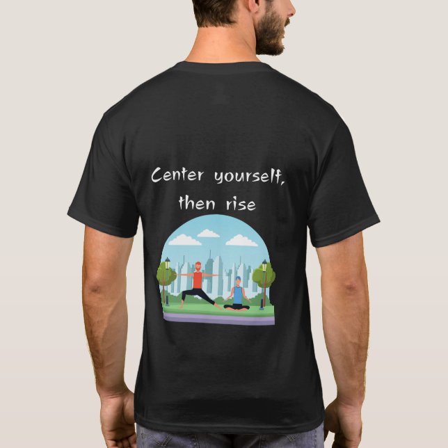 T-shirt Minutieux guerrier Yoga NOIR (Dos)