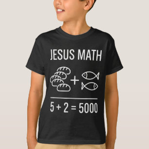 T-shirt Miracle Biblique Drôle Chrétien 2 Poissons 5 pains