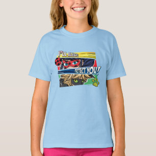 T-shirt Miraculous Ladybug & Cat Noir toujours vous protég