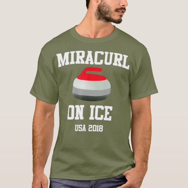 T-shirt Miracurl On Ice USA 2018 Curling (Devant)
