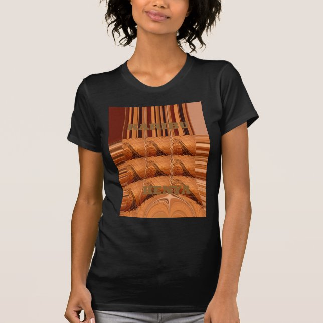 T-shirt Miroir africain traditionnel : Girafe tissée (Devant)