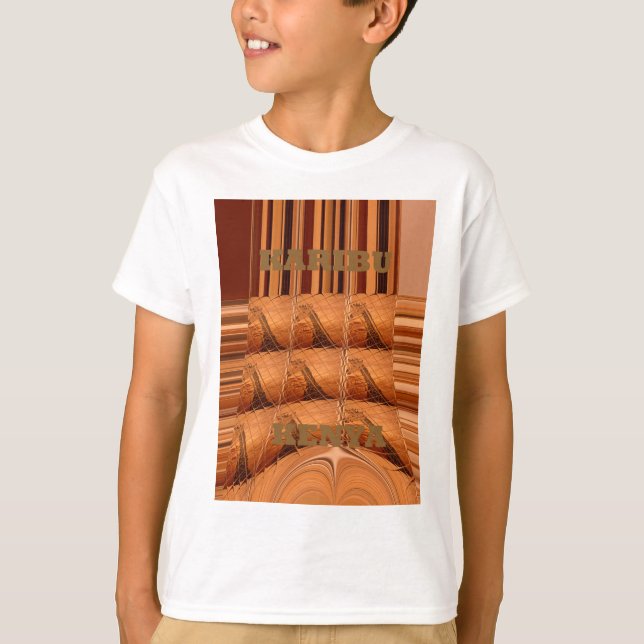 T-shirt Miroir africain traditionnel : Girafe tissée (Devant)