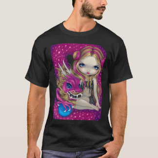 T-shirt Miroiter la chemise rose de dragon