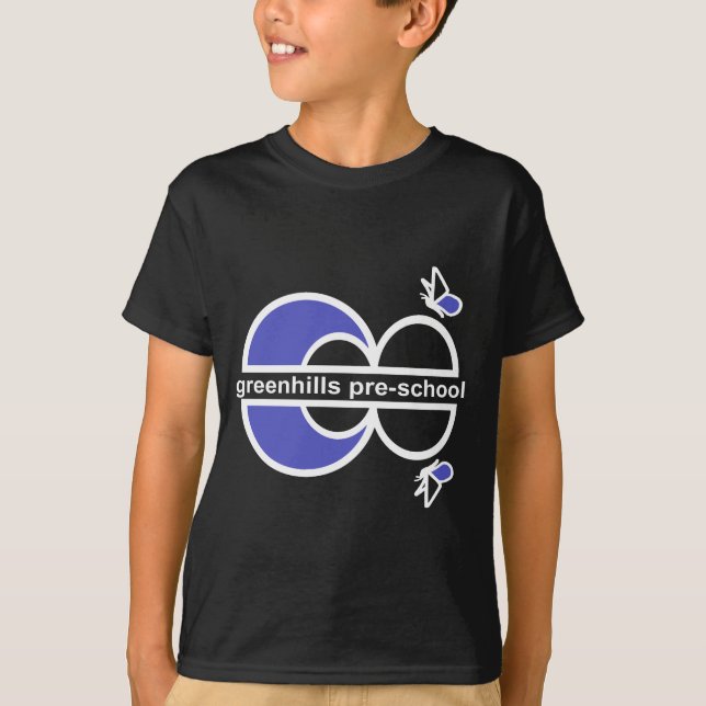 T-shirt mirrorwhiteblue d'école maternelle de collines (Devant)