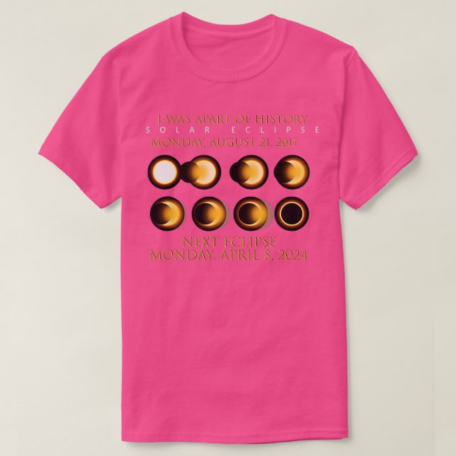 T-shirt Mis À Part L'Histoire Éclipse Solaire 2017 Prochai (Design devant)