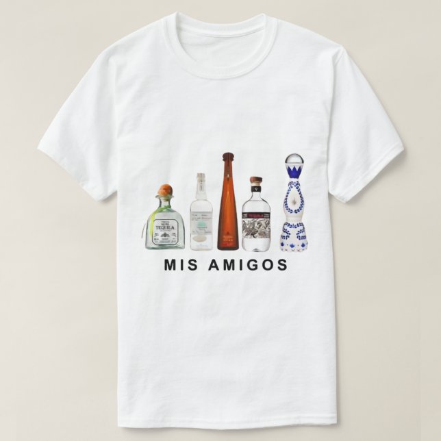 T-shirt Mis Amigos Tequila Funny Trendy Sarcastic Women Me (Design devant)