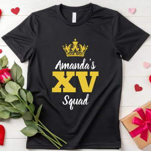 T-shirt Mis Quince Squad Quinceanera 20e 30e 40 Anniversai