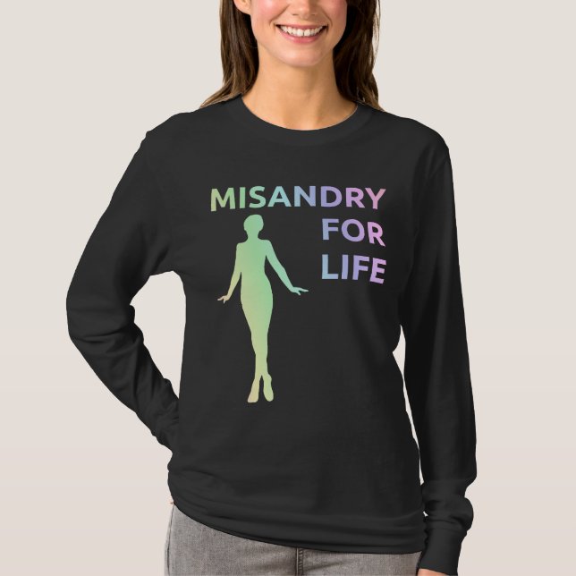 T-shirt "Misandry chemise pendant vie" (Devant)