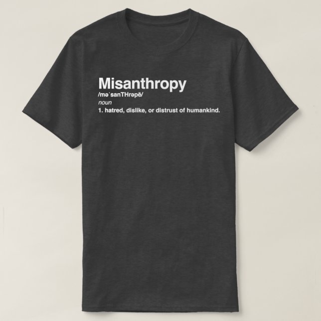 T-shirt Misanthropie (Design devant)