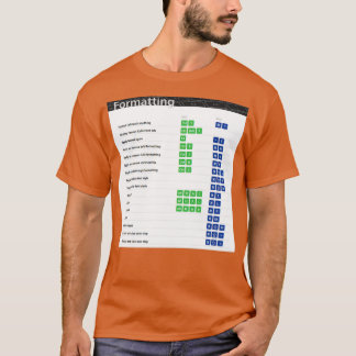T-shirt Mise en forme des raccourcis clavier Excel Raccour