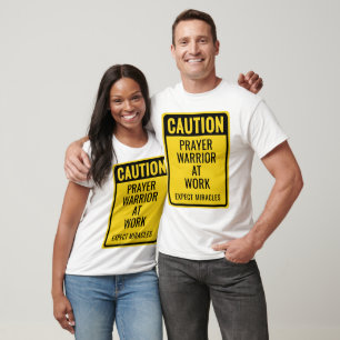 T-shirt MISE EN GARDE Guerrier de prière Miracles Jaune Bl