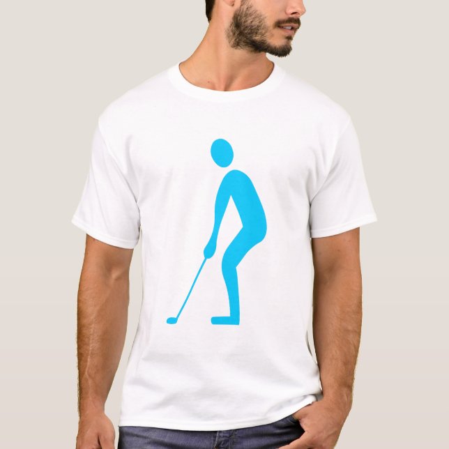 T-shirt Mise en jeu - Bleu ciel (Devant)