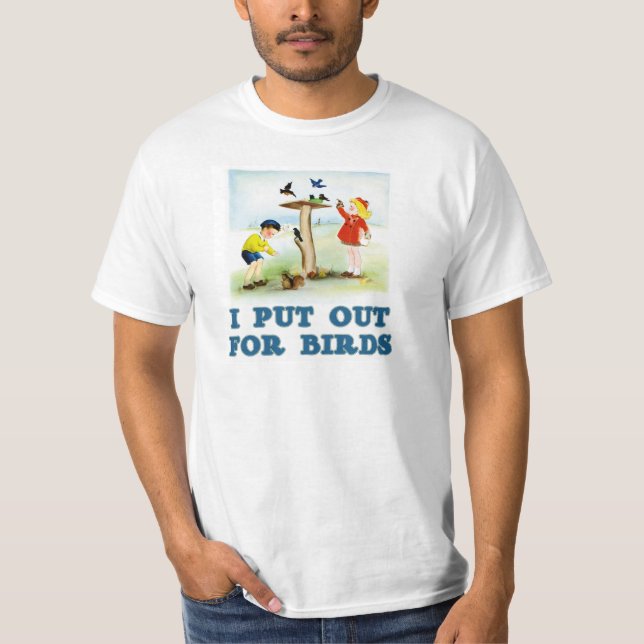 T-shirt Mise en vente pour oiseaux (enfants) (Devant)