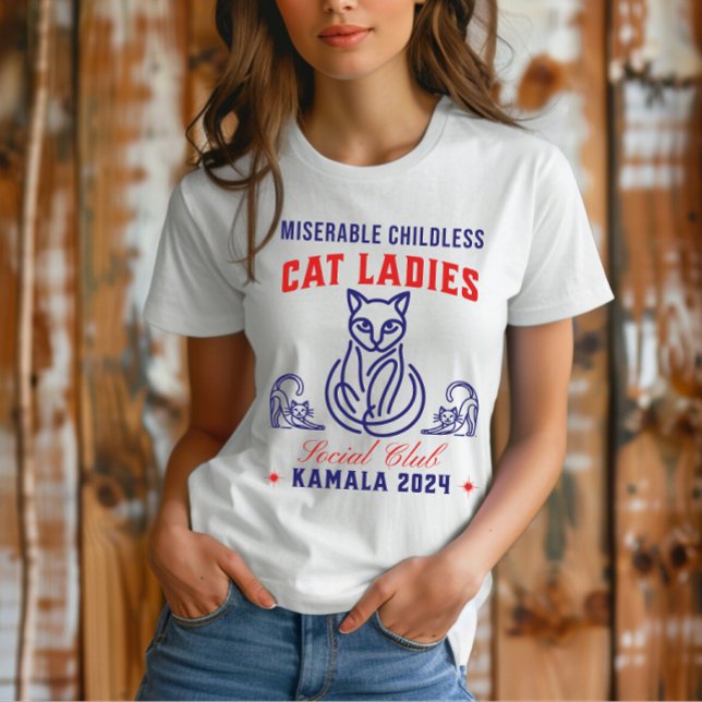 T-shirt Miserable Enfless Chat Ladies for Kamala 2024 (Créateur téléchargé)