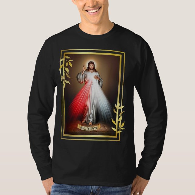 T-shirt Miséricorde Divine Jésus-Christ Jésus, J'Ai Confia (Devant)