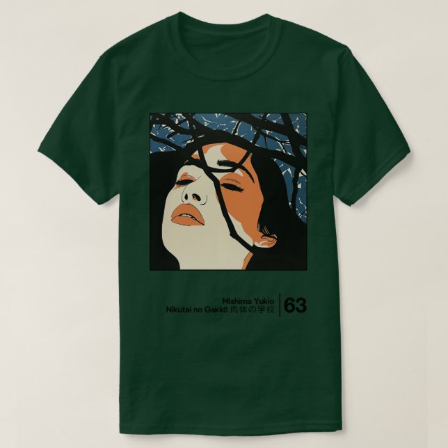 T-shirt Mishima Yukio Style minimal Graphisme Artwork TShi (Design devant)
