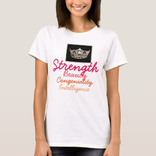 T-shirt Miss America type Pageant Crown Crop Top Virtues